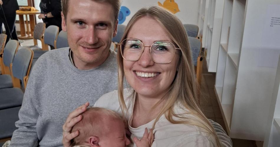 Babybesuch von Nina Egger Riedmüller mit Daniel und "klein Julian" 